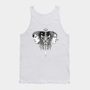 Man and woman in love with a dagger Tank Top